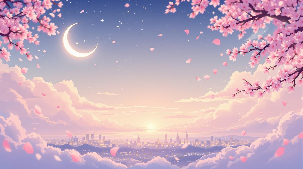 无广告短剧 - 温柔如月的治愈剧场，月光下的宁静城市夜景